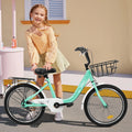 20 in Kids Bike for Boys & Girls Age 5 - 10, Children'S Bicycle with Front Basket & Rear Rack, Commuter Bike for School & Leisure