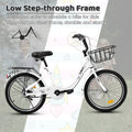 20 in Kids Bike for Boys & Girls Age 5 - 10, Children'S Bicycle with Front Basket & Rear Rack, Commuter Bike for School & Leisure