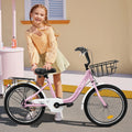 20 in Kids Bike for Boys & Girls Age 5 - 10, Children'S Bicycle with Front Basket & Rear Rack, Commuter Bike for School & Leisure
