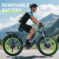 (US in Stock) 5000W Peak Dual Motor Electric Bike for Adults, 60V 25AH Removable Battery Ebike, 50MPH AWD 21 - Speed Mountain Snow E - Bike with 26" x 4.0 Fat Tire, Long Range Mountain Off - Road Ebikes