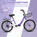 20 in Kids Bike for Boys & Girls Age 5 - 10, Children'S Bicycle with Front Basket & Rear Rack, Commuter Bike for School & Leisure