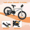 16" Kids Bike for 4-7 Years Old Girls Boys Sport Bicycle with Adjustable Saddle, Training Wheels, Reflectors
