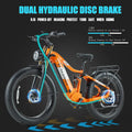 Electric Bike for Adults 26'', 1000W E - Mountain Bike 48V 30/20ah UL2849 Removable Battery, Fat Tire Ebike up to 30MPH Off Road Beach Snow Electric Bicycles Full Suspension & Dual Hydraulic Disc Brakes