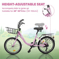 20 in Kids Bike for Boys & Girls Age 5 - 10, Children'S Bicycle with Front Basket & Rear Rack, Commuter Bike for School & Leisure