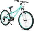 Hiland 24 in Mountain Bike, Front Suspension Fork Bicycles for Adults Multiple Colors