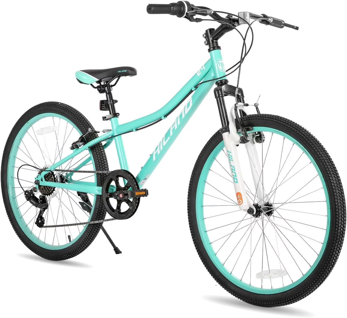 Hiland 24 in Mountain Bike, Front Suspension Fork Bicycles for Adults Multiple Colors