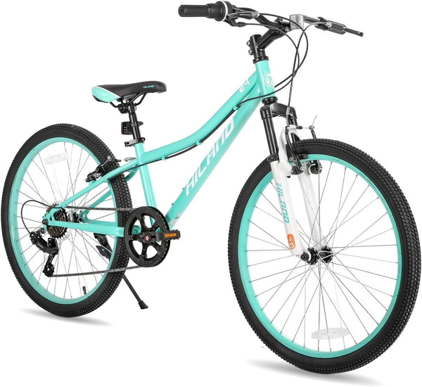 Hiland 24 in Mountain Bike, Front Suspension Fork Bicycles for Adults Multiple Colors