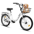 20 in Kids Bike for Boys & Girls Age 5 - 10, Children'S Bicycle with Front Basket & Rear Rack, Commuter Bike for School & Leisure