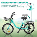 20 in Kids Bike for Boys & Girls Age 5 - 10, Children'S Bicycle with Front Basket & Rear Rack, Commuter Bike for School & Leisure