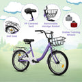 20 in Kids Bike for Boys & Girls Age 5 - 10, Children'S Bicycle with Front Basket & Rear Rack, Commuter Bike for School & Leisure