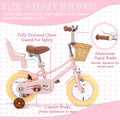 XJD Girls Bike for Toddlers and Kids Ages 2 - 12 Years Old, 12 14 16 in Kids Bike with Training Wheels & Basket, 20 in Girls Bicycle with Handbrake & Kickstand