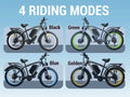 (US in Stock) 5000W Peak Dual Motor Electric Bike for Adults, 60V 25AH Removable Battery Ebike, 50MPH AWD 21 - Speed Mountain Snow E - Bike with 26" x 4.0 Fat Tire, Long Range Mountain Off - Road Ebikes