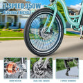 Docred 24" Electric Tricycle for Adults & Seniors, 7 Speed 3 Wheel E - Bike with Large Basket/Low - Step Through Frame, 350W Motor 36V/10.4AH Lithium Bettery, 15.5MPH
