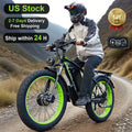 (US in Stock) 5000W Peak Dual Motor Electric Bike for Adults, 60V 25AH Removable Battery Ebike, 50MPH AWD 21 - Speed Mountain Snow E - Bike with 26" x 4.0 Fat Tire, Long Range Mountain Off - Road Ebikes