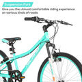Hiland 24 in Mountain Bike, Front Suspension Fork Bicycles for Adults Multiple Colors