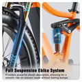 Electric Bike for Adults 26'', 1000W E - Mountain Bike 48V 30/20ah UL2849 Removable Battery, Fat Tire Ebike up to 30MPH Off Road Beach Snow Electric Bicycles Full Suspension & Dual Hydraulic Disc Brakes