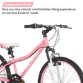 Hiland 24 in Mountain Bike, Front Suspension Fork Bicycles for Adults Multiple Colors