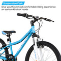 Hiland 24 in Mountain Bike, Front Suspension Fork Bicycles for Adults Multiple Colors