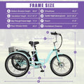 Docred 24" Electric Tricycle for Adults & Seniors, 7 Speed 3 Wheel E - Bike with Large Basket/Low - Step Through Frame, 350W Motor 36V/10.4AH Lithium Bettery, 15.5MPH