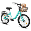 20 in Kids Bike for Boys & Girls Age 5 - 10, Children'S Bicycle with Front Basket & Rear Rack, Commuter Bike for School & Leisure