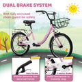 20 in Kids Bike for Boys & Girls Age 5 - 10, Children'S Bicycle with Front Basket & Rear Rack, Commuter Bike for School & Leisure