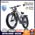 Electric Bike for Adults 26'', 1000W E - Mountain Bike 48V 30/20ah UL2849 Removable Battery, Fat Tire Ebike up to 30MPH Off Road Beach Snow Electric Bicycles Full Suspension & Dual Hydraulic Disc Brakes