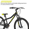 Hiland 24 in Mountain Bike, Front Suspension Fork Bicycles for Adults Multiple Colors