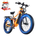Electric Bike for Adults 26'', 1000W E - Mountain Bike 48V 30/20ah UL2849 Removable Battery, Fat Tire Ebike up to 30MPH Off Road Beach Snow Electric Bicycles Full Suspension & Dual Hydraulic Disc Brakes