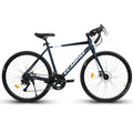 POVANLI 700C Road Bike for Men Women, 16 - Speed Outdoor Bike Disc Brakes, Racing Bike Light Weight Aluminum Frame, City Commuting Road Bicycle L Size, Adults Ages 14+, Gift(Dark Blue)