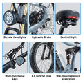 Electric Bike for Adults 26'', 1000W E - Mountain Bike 48V 30/20ah UL2849 Removable Battery, Fat Tire Ebike up to 30MPH Off Road Beach Snow Electric Bicycles Full Suspension & Dual Hydraulic Disc Brakes