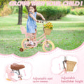 XJD Girls Bike for Toddlers and Kids Ages 2 - 12 Years Old, 12 14 16 in Kids Bike with Training Wheels & Basket, 20 in Girls Bicycle with Handbrake & Kickstand