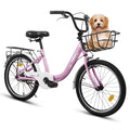 20 in Kids Bike for Boys & Girls Age 5 - 10, Children'S Bicycle with Front Basket & Rear Rack, Commuter Bike for School & Leisure