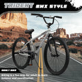 Cubsala 24 in BMX Race Bike Trident Bicycles Beginner - Level to Advanced Riders with 2 Pegs Trick Cycling and Professional Riding, Black