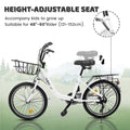 20 in Kids Bike for Boys & Girls Age 5 - 10, Children'S Bicycle with Front Basket & Rear Rack, Commuter Bike for School & Leisure
