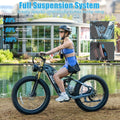 Electric Bike for Adults 26'', 1000W E - Mountain Bike 48V 30/20ah UL2849 Removable Battery, Fat Tire Ebike up to 30MPH Off Road Beach Snow Electric Bicycles Full Suspension & Dual Hydraulic Disc Brakes