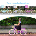 Aezusy 20 in Kids Bike with Basket for 7 - 10 Years Old Girls, Purple