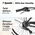 TRACER TAHA Beach Cruiser Bike for Men, 26 in Wheels, Hi Ten Steel Frame, 7 Speed, Hybrid Bike for Adults, Complete Cruiser Bikes, Coaster Brake, Matte Black