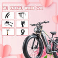 Electric Bike for Adults 26'', 1000W E - Mountain Bike 48V 30/20ah UL2849 Removable Battery, Fat Tire Ebike up to 30MPH Off Road Beach Snow Electric Bicycles Full Suspension & Dual Hydraulic Disc Brakes