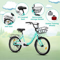 20 in Kids Bike for Boys & Girls Age 5 - 10, Children'S Bicycle with Front Basket & Rear Rack, Commuter Bike for School & Leisure
