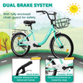 20 in Kids Bike for Boys & Girls Age 5 - 10, Children'S Bicycle with Front Basket & Rear Rack, Commuter Bike for School & Leisure