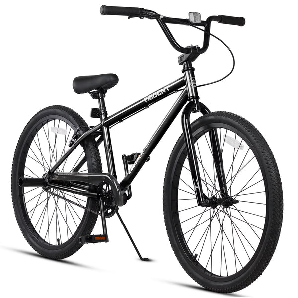 Cubsala 24 in BMX Race Bike Trident Bicycles Beginner - Level to Advanced Riders with 2 Pegs Trick Cycling and Professional Riding, Black