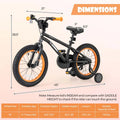 16" Kids Bike for 4-7 Years Old Girls Boys Sport Bicycle with Adjustable Saddle, Training Wheels, Reflectors