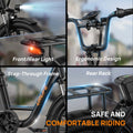 Electric Bike for Adults, 745W Peak Motor Ebike, 48V 13ah Removable Battery, 20MPH, 80 Miles Max, 20" Fat Tire Electric Bicycle with Colorful Display, All - Terrain E - Bike for Adults and Teens