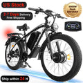 (US in Stock) 5000W Peak Dual Motor Electric Bike for Adults, 60V 25AH Removable Battery Ebike, 50MPH AWD 21 - Speed Mountain Snow E - Bike with 26" x 4.0 Fat Tire, Long Range Mountain Off - Road Ebikes