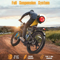 Electric Bike for Adults 26'', 1000W E - Mountain Bike 48V 30/20ah UL2849 Removable Battery, Fat Tire Ebike up to 30MPH Off Road Beach Snow Electric Bicycles Full Suspension & Dual Hydraulic Disc Brakes