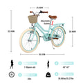 Aezusy 20 in Kids Bike with Basket for 7 - 10 Years Old Girls, Purple