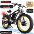 (US in Stock) 5000W Peak Dual Motor Electric Bike for Adults, 60V 25AH Removable Battery Ebike, 50MPH AWD 21 - Speed Mountain Snow E - Bike with 26" x 4.0 Fat Tire, Long Range Mountain Off - Road Ebikes