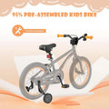 16" Kids Bike for 4-7 Years Old Girls Boys Sport Bicycle with Adjustable Saddle, Training Wheels, Reflectors